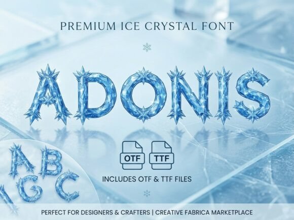Adonis: The Premium Ice Crystal Font for Winter Design