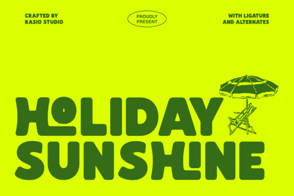 Holiday Sunshine: A Groovy Display Font for Sun-Drenched Design