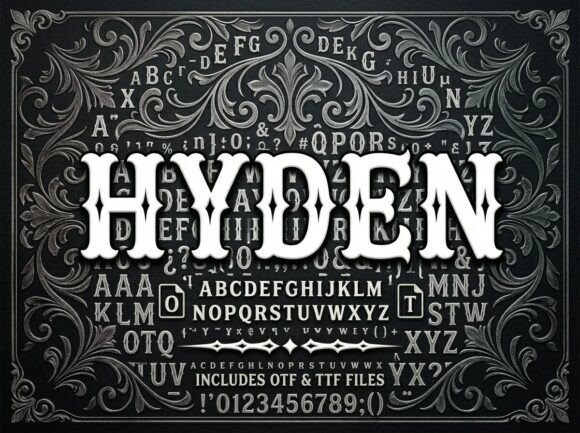 Hyden: A Display Font for Bold, Artistic Branding