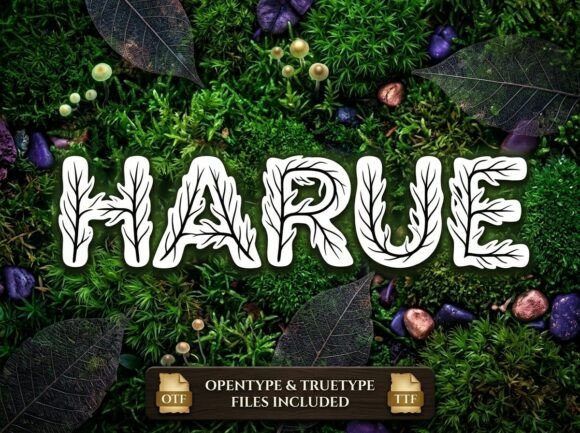 Meet Harue: A Decorative Display Font for Bold Creators