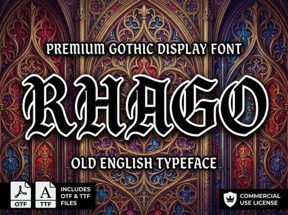 Rhago: The Decorative Display Typeface for Bold Creators