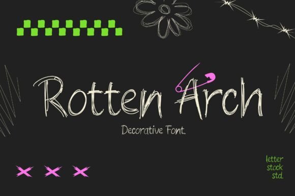 Rotten Arch: Embrace Chaos with a Rebellious Display Font