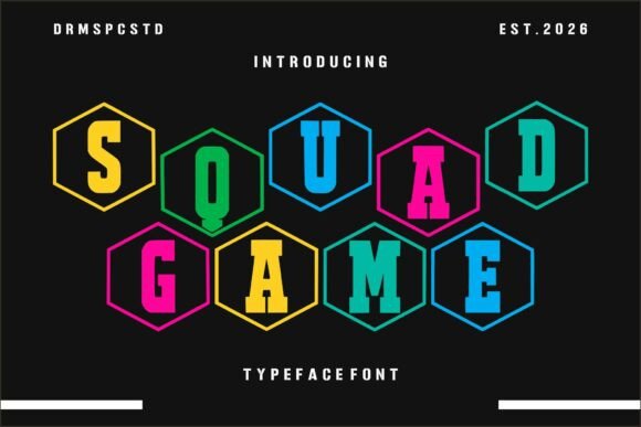 Squad Game: The Energetic Display Typeface for Bold Branding